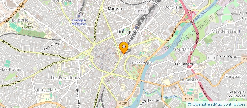 localisation de l'entreprise MADAME AURELIE VERGNE à LIMOGES