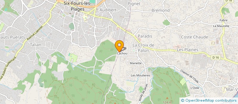 localisation de l'entreprise MADAME AURELIE VIDAL à SIX-FOURS-LES-PLAGES