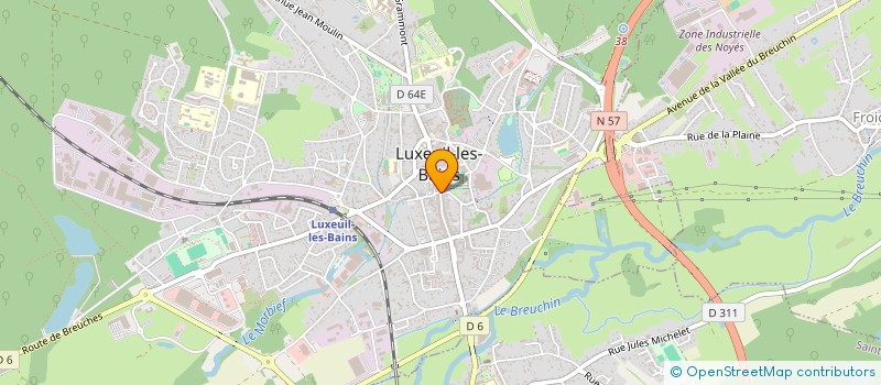 localisation de l'entreprise MADAME AURELIE WEBER  LUXEUIL-LES-BAINS