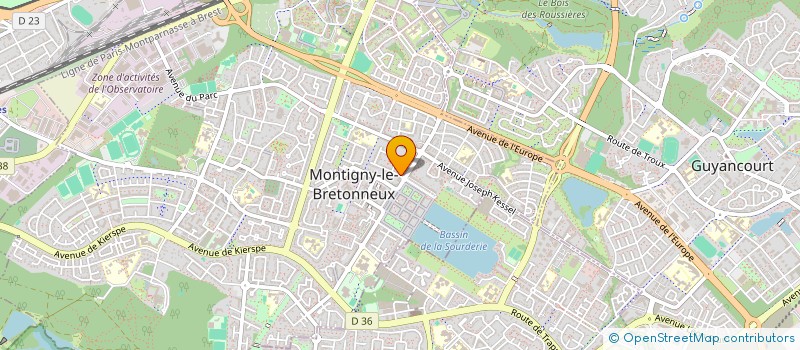 localisation de l'entreprise MADAME AURIANE BLOUIN  MONTIGNY-LE-BRETONNEUX