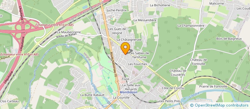 localisation de l'entreprise MADAME AURIANE GABILLET à VEIGNE