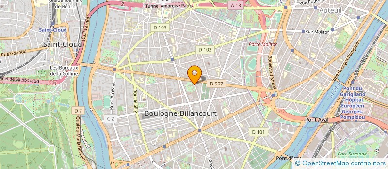 localisation de l'entreprise MADAME AURIANE LAMY à BOULOGNE-BILLANCOURT