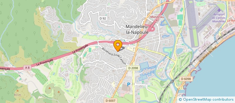 localisation de l'entreprise MADAME AURIANE PERROT-KERDILS à MANDELIEU-LA-NAPOULE