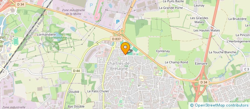 localisation de l'entreprise MADAME AURORE AUDREY PAULIN GOSSELIN  CHARTRES-DE-BRETAGNE