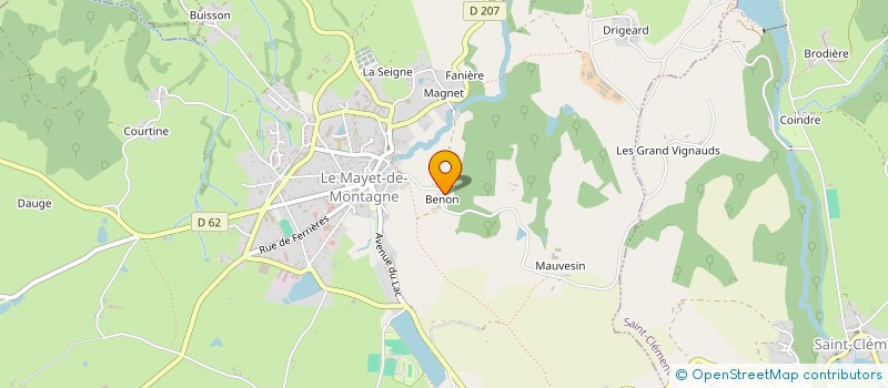 localisation de l'entreprise MADAME AURORE BADA à LE MAYET DE MONTAGNE