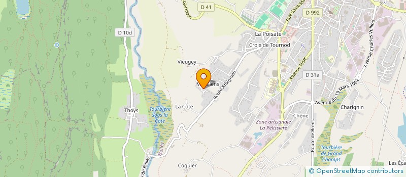 localisation de l'entreprise MADAME AURORE BEBERIDE  BELLEY