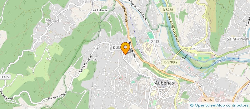 localisation de l'entreprise MADAME AURORE BELIN à AUBENAS