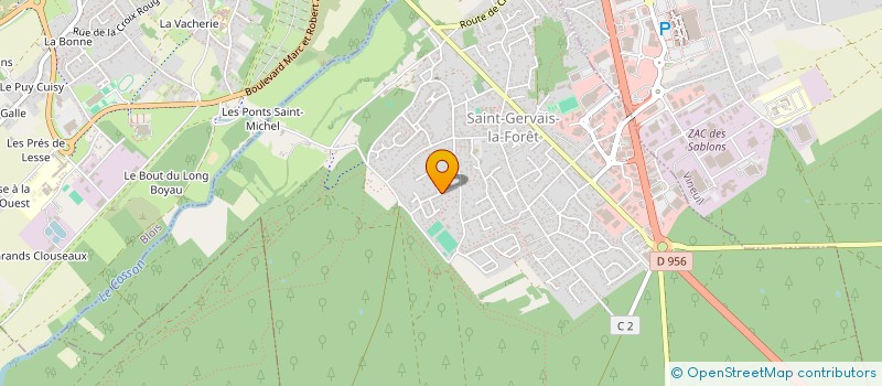 localisation de l'entreprise MADAME AURORE BERLAND  SAINT-GERVAIS-LA-FORET