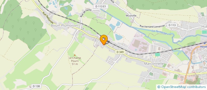 localisation de l'entreprise MADAME AURORE BRIATTE  CAMPAGNE-LES-HESDIN