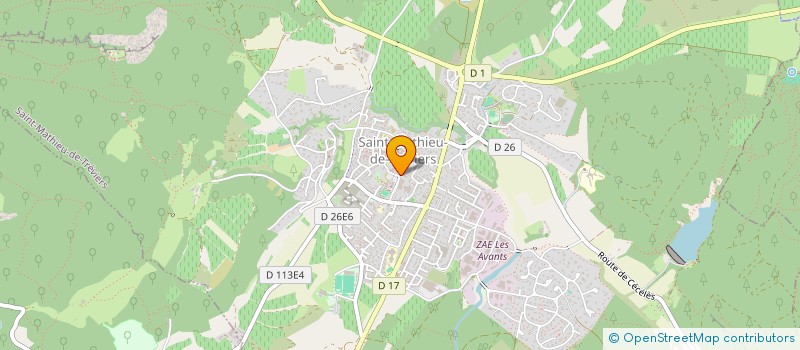 localisation de l'entreprise MADAME AURORE BRUN  SAINT-MATHIEU-DE-TREVIERS