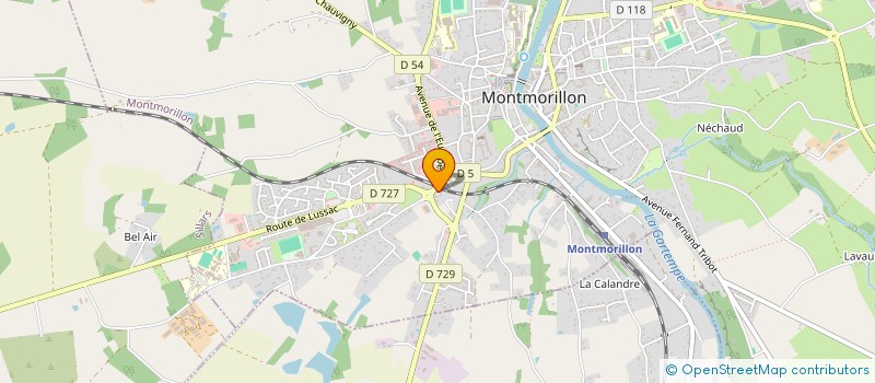 localisation de l'entreprise MADAME AURORE BUJON  MONTMORILLON