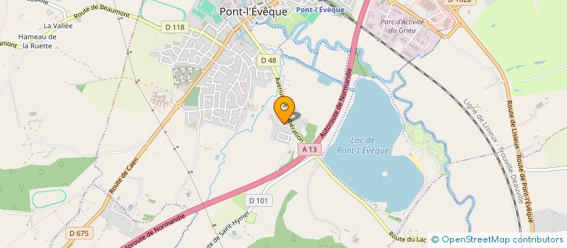 localisation de l'entreprise MADAME AURORE COEURET  PONT L'EVEQUE