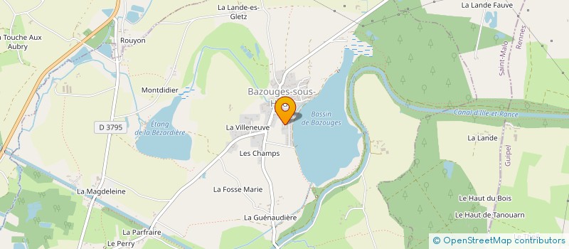 localisation de l'entreprise MADAME AURORE DAMIETTE  HEDE-BAZOUGES