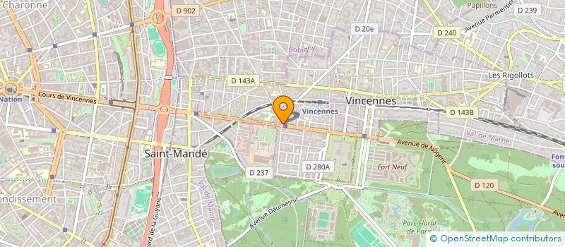 localisation de l'entreprise MADAME AURORE DAVID à VINCENNES