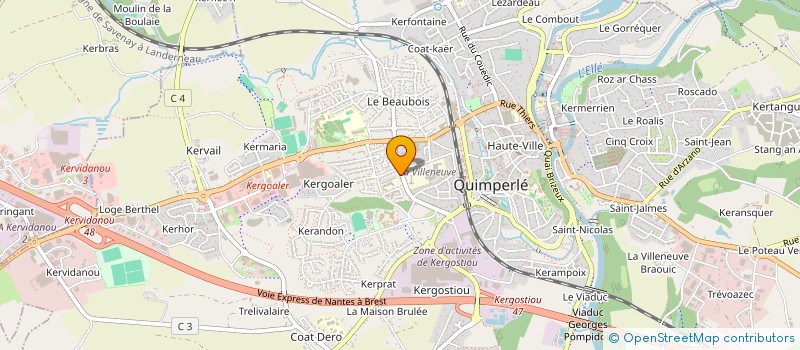 localisation de l'entreprise MADAME AURORE DECHIRON à QUIMPERLE