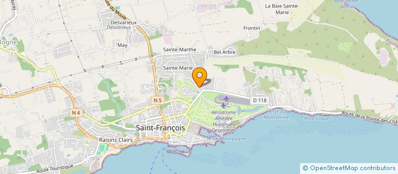 localisation de l'entreprise MADAME AURORE DELIGAT  SAINT-FRANCOIS