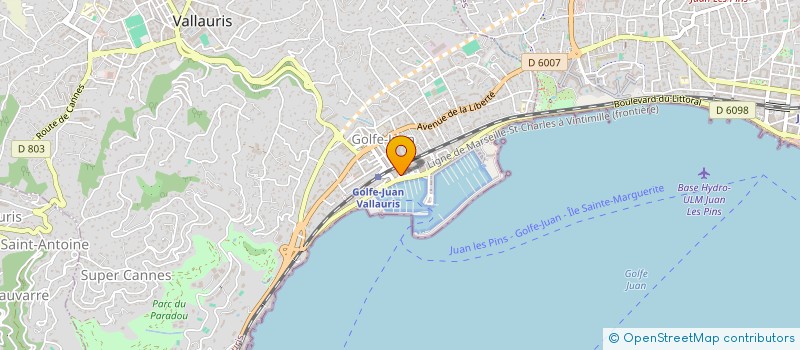 localisation de l'entreprise MADAME AURORE DENIAU  VALLAURIS