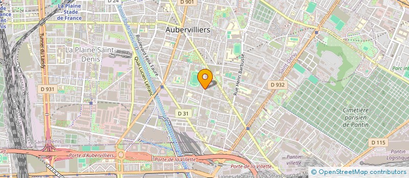 localisation de l'entreprise MADAME AURORE DERMAGNE  AUBERVILLIERS