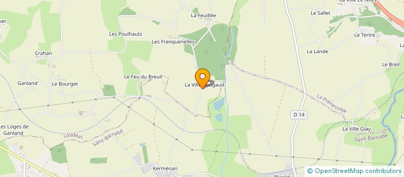 localisation de l'entreprise MADAME AURORE DIEULESAINT à LOUDEAC