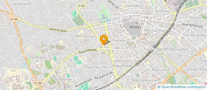 localisation de l'entreprise MADAME AURORE DOMERGUE  NIMES