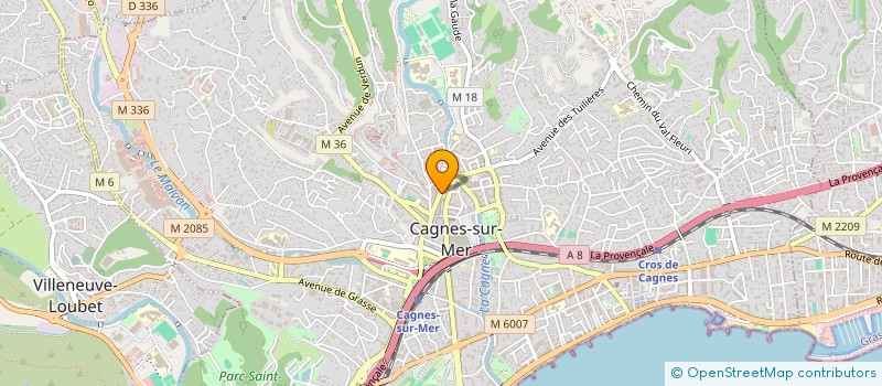 localisation de l'entreprise MADAME AURORE FLORENCE à CAGNES-SUR-MER