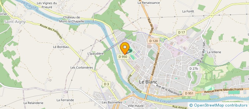 localisation de l'entreprise MADAME AURORE FOUET à LE BLANC