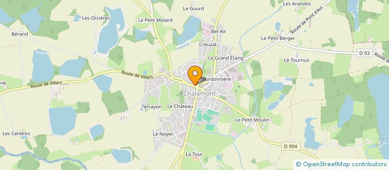 localisation de l'entreprise MADAME AURORE FRANCOIS  CHALAMONT