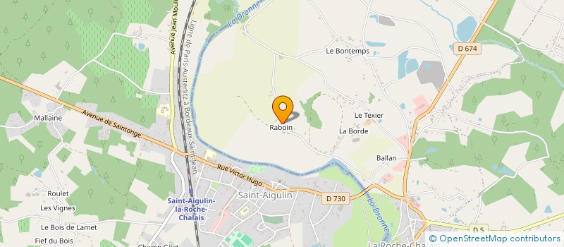 localisation de l'entreprise MADAME AURORE GELINEAU  LA ROCHE-CHALAIS