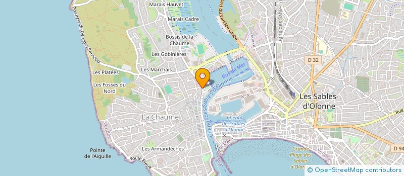 localisation de l'entreprise MADAME AURORE GUEPIN  LES SABLES D'OLONNE