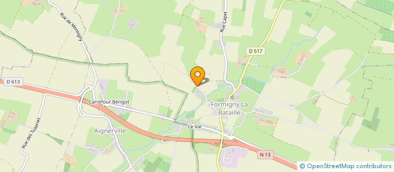 localisation de l'entreprise MADAME AURORE GUILLON à FORMIGNY LA BATAILLE