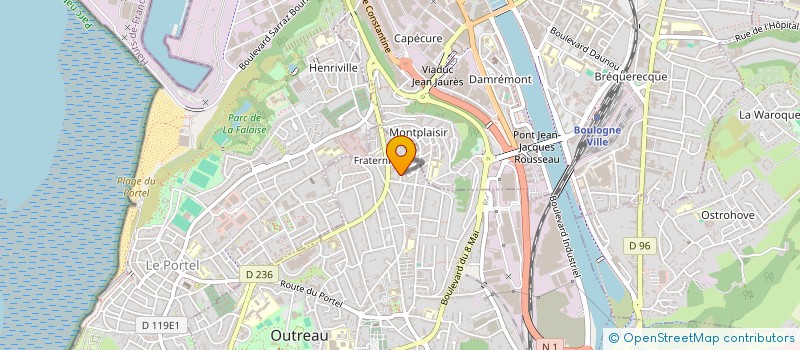 localisation de l'entreprise MADAME AURORE JOIRIS  OUTREAU