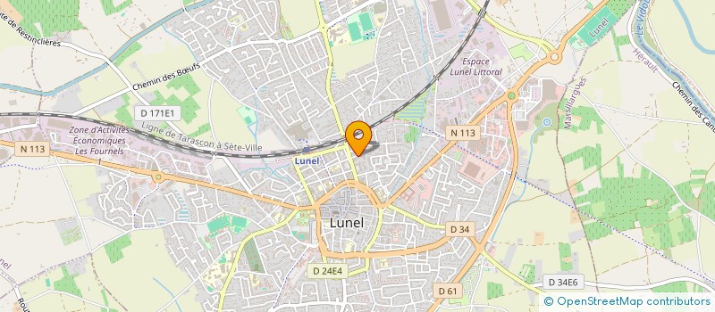 localisation de l'entreprise MADAME AURORE JOURDAN  LUNEL