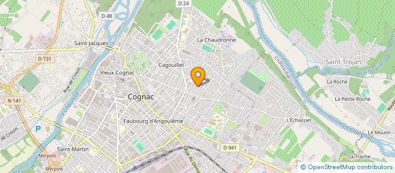 localisation de l'entreprise MADAME AURORE LAURENCIN  COGNAC