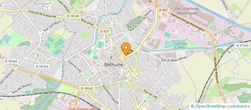 localisation de l'entreprise MADAME AURORE LEGRAND à BETHUNE