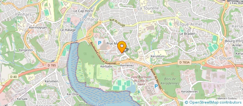 localisation de l'entreprise MADAME AURORE MARTIN à QUIMPER