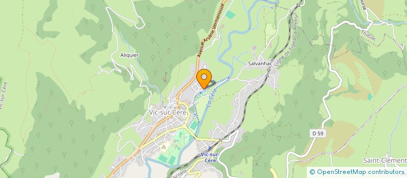 localisation de l'entreprise MADAME AURORE MONLOUBOU à VIC-SUR-CERE