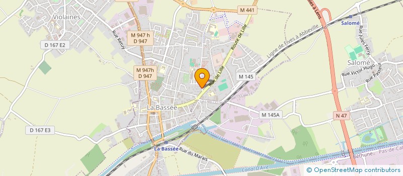 localisation de l'entreprise MADAME AURORE MOULIN  LA BASSEE