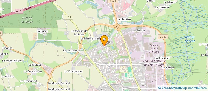 localisation de l'entreprise MADAME AURORE PAULHE  ANCENIS-SAINT-GEREON