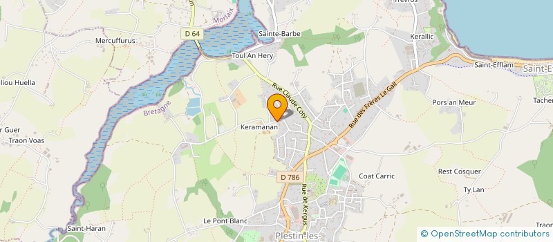 localisation de l'entreprise MADAME AURORE PENEAUX  PLESTIN-LES-GREVES