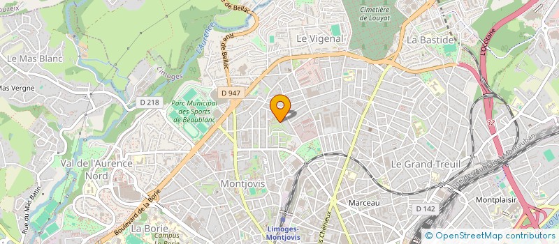 localisation de l'entreprise MADAME AURORE PENICHON à LIMOGES