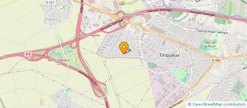 localisation de l'entreprise MADAME AURORE PETIT à TINQUEUX