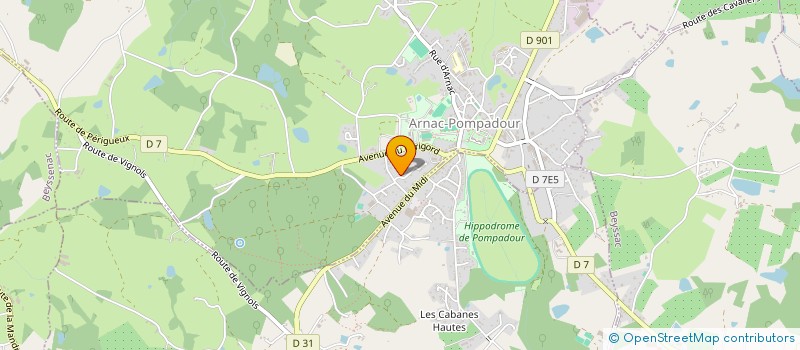 localisation de l'entreprise MADAME AURORE PIJASSOU  ARNAC-POMPADOUR