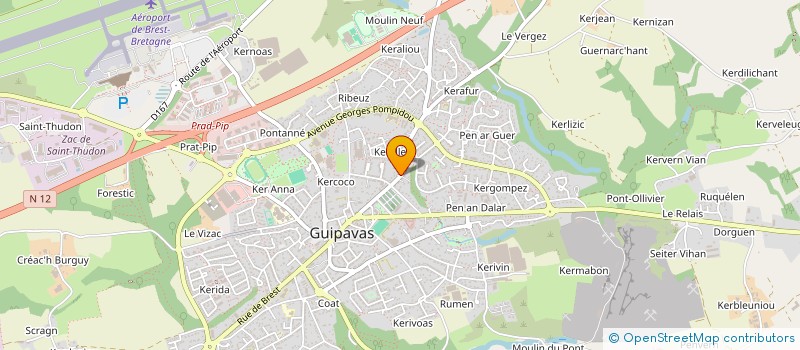 localisation de l'entreprise MADAME AURORE PLUSQUELLEC  GUIPAVAS