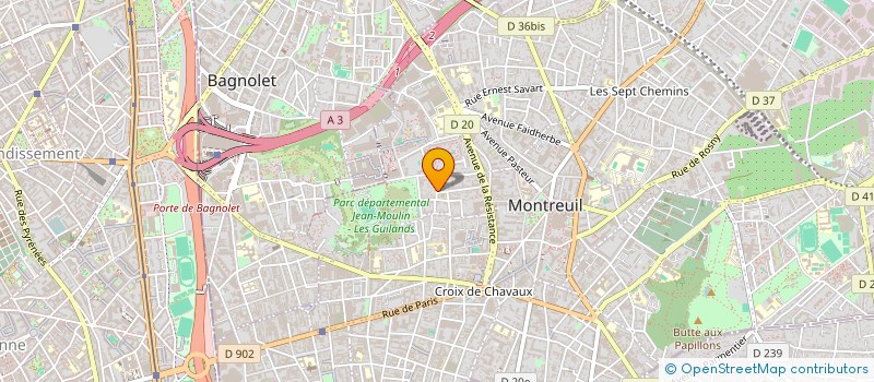 localisation de l'entreprise MADAME AURORE POURTEYRON à MONTREUIL