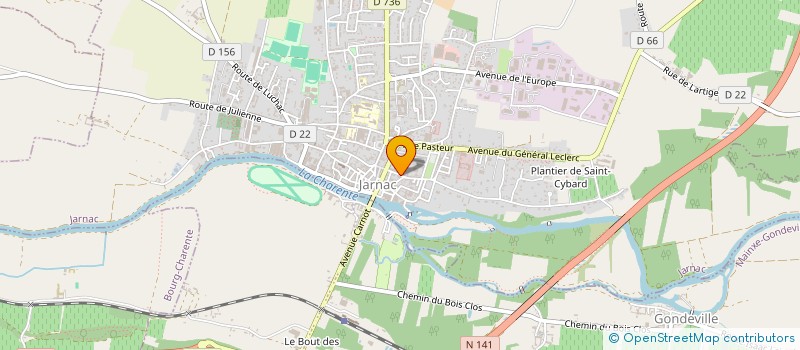 localisation de l'entreprise MADAME AURORE PUGET à JARNAC