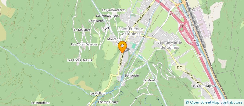 localisation de l'entreprise MADAME AURORE SALLIN  SAINT-ETIENNE-DE-CUINES