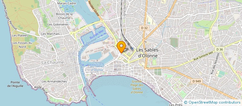 localisation de l'entreprise MADAME AURORE STEEG  LES SABLES-D'OLONNE