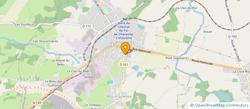 localisation de l'entreprise MADAME AUXANE BERNARD à TERRES-DE-HAUTE-CHARENTE