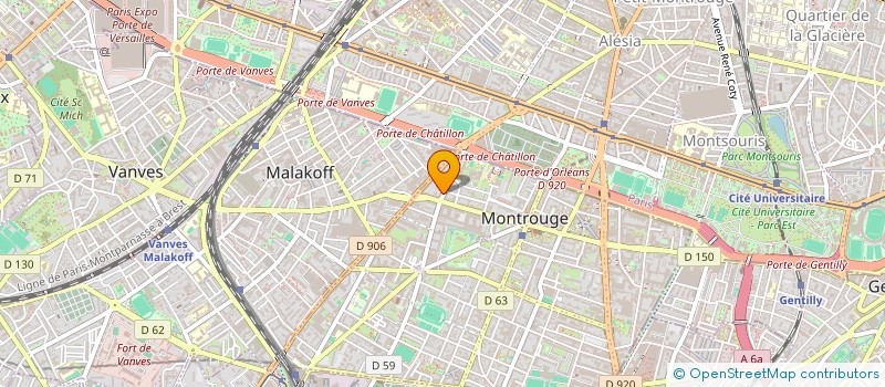 localisation de l'entreprise MADAME AUXANE BOURREILLE  MONTROUGE