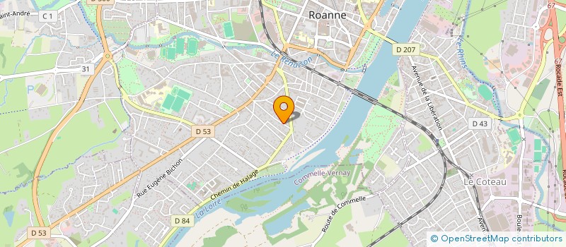 localisation de l'entreprise MADAME AVALONE DEROSIER  ROANNE